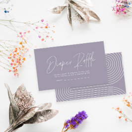 Tarjeta Pequeña escritura moderna lilac purplbaby ducha diaper raf