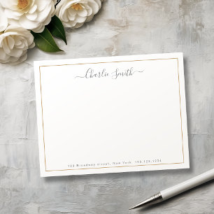 Tarjeta Pequeña Escritura simple de papel personalizado de borde d