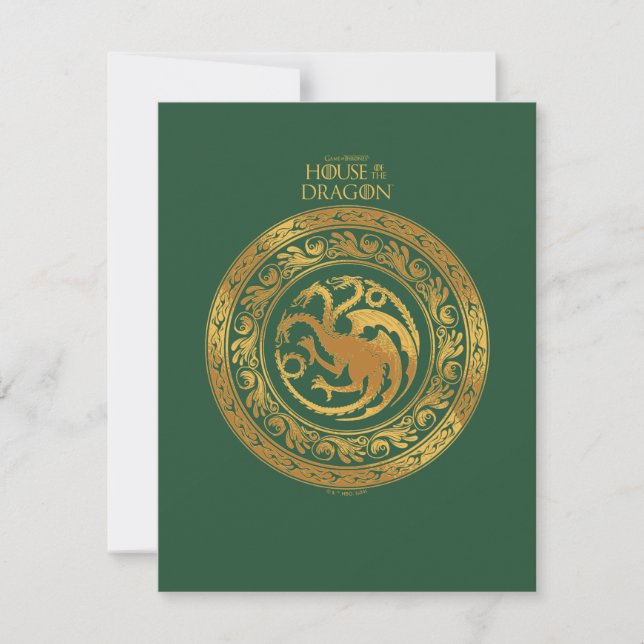 Tarjeta Pequeña Escudo Golden Targaryen (Anverso)