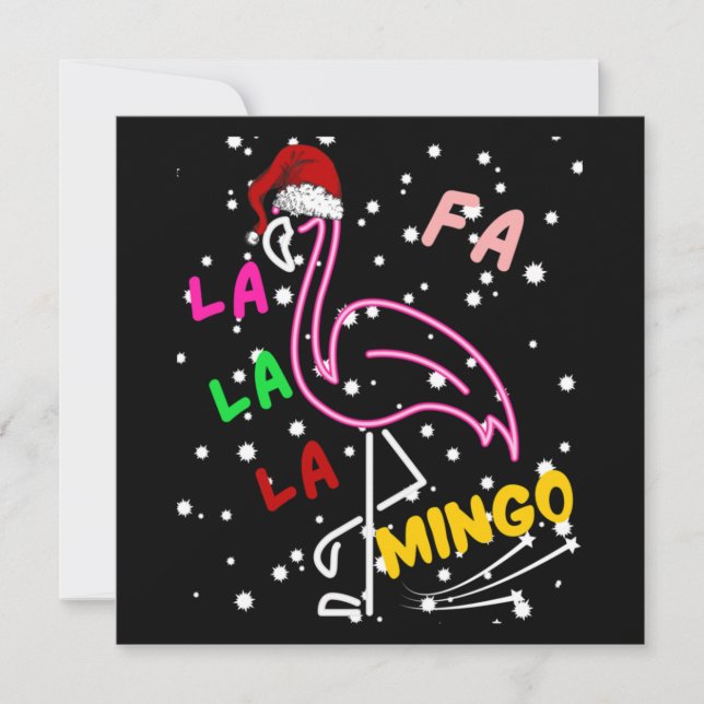 Tarjeta Pequeña Esencial Fa la la la mingo de Navidad (Anverso)