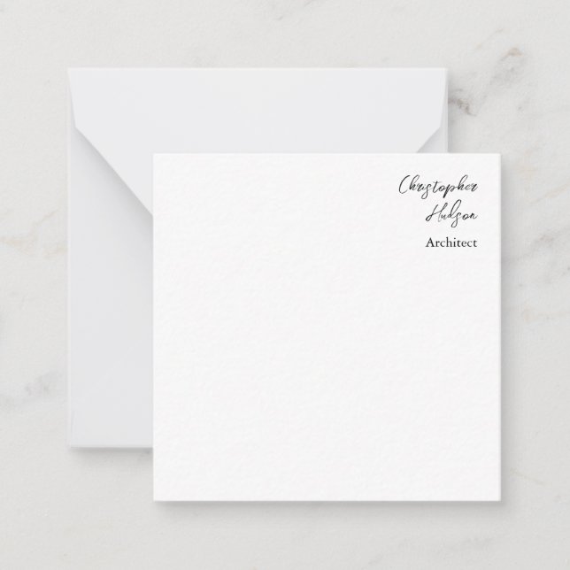 Tarjeta Pequeña Espeso del arquitecto profesional de la llanura bl (Anverso)