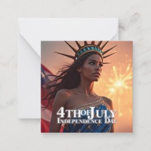 Tarjeta Pequeña Espléndido diseño del 4 de julio - Fuegos artifici