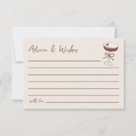 Tarjeta Pequeña Espresso Martini Bridal Shower Consejos y deseos