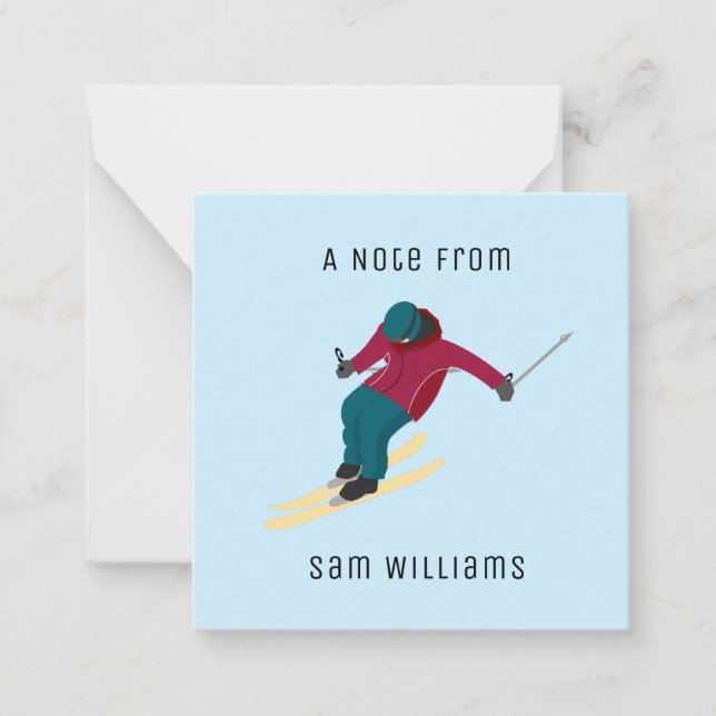 Tarjeta Pequeña Esquí (Anverso)