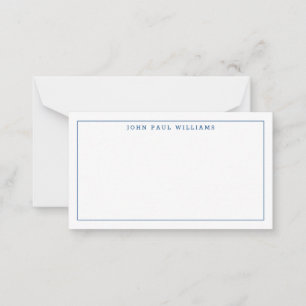 Tarjeta Pequeña Esquina delgada formal profesional azul de la mari