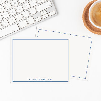 Tarjeta Pequeña Estacionalidad azul de la Marina minimalista básic