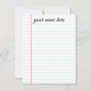 Tarjeta Pequeña Estacionalidad en línea Notecards Personalizada