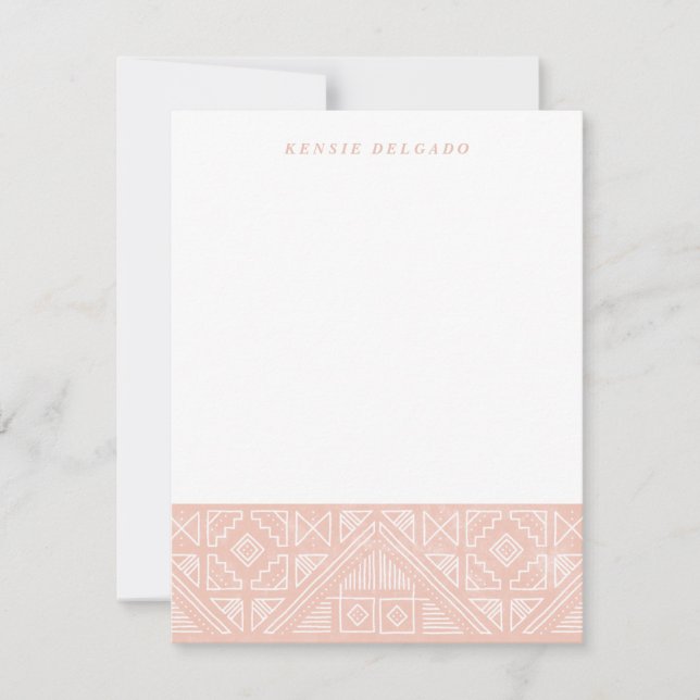 Tarjeta Pequeña Estacionalidad Geométrica Estampada - Apricot (Anverso)
