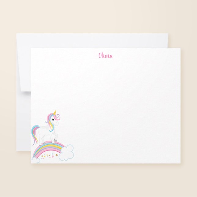 Tarjeta Pequeña Estacionalidad mágica de Rainbow Unicorn personali (Subido por el creador)