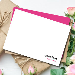 Tarjeta Pequeña Estacionalidad Personalizada Rosa Moderna