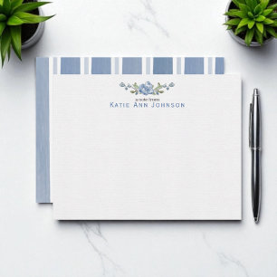 Tarjeta Pequeña Estacionalidad Personalizado floral azul personali