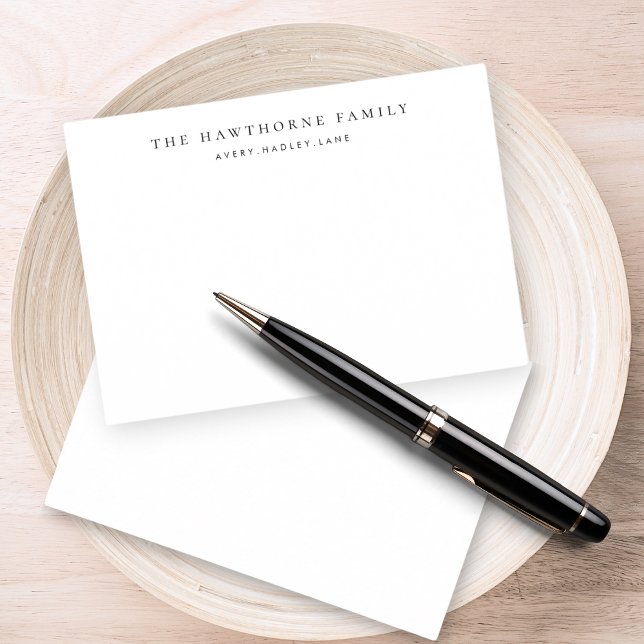 Tarjeta Pequeña Estacionamiento clásico de monograma familiar pers (Subido por el creador)