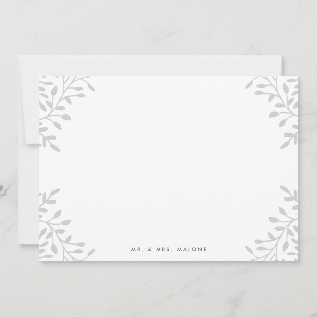 Tarjeta Pequeña Estacionamiento de boda de jardín secreto - gris (Anverso)