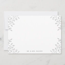 Tarjeta Pequeña Estacionamiento de boda de jardín secreto - gris