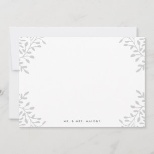 Tarjeta Pequeña Estacionamiento de boda de jardín secreto - gris