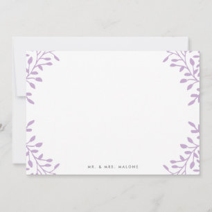Tarjeta Pequeña Estacionamiento de boda de jardín secreto - Púrpur