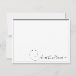 Tarjeta Pequeña Estacionamiento de caligrafía manuscrita de borde