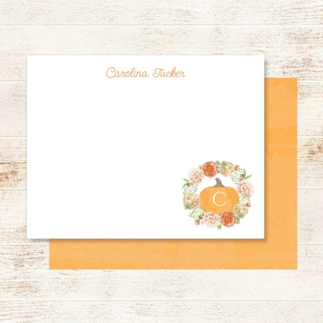 Tarjeta Pequeña Estacionamiento de guirnalda floral de calabaza mo (Subido por el creador)