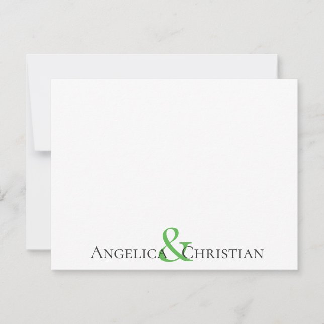 Tarjeta Pequeña Estacionamiento de la pareja de rayas verdes Black (Anverso)