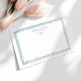 Tarjeta Pequeña Estacionamiento de la Pareja Francesa Azul Whimsic