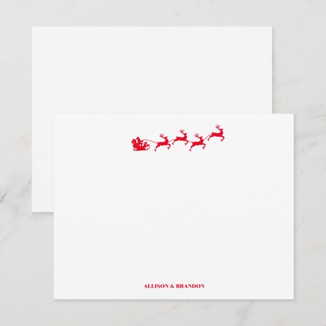 Tarjeta Pequeña Estacionamiento de Navidades personalizados de San (Anverso / Reverso)