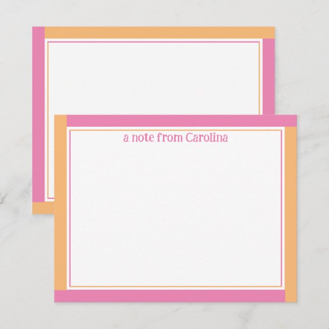 Tarjeta Pequeña Estacionamiento de nombres personalizados de borde (Anverso / Reverso)