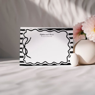 Tarjeta Pequeña Estacionamiento de parejas de color negro y blanco