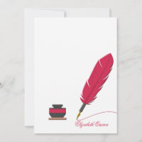 Estacionamiento de plumas Inkwell y Feather Pen No