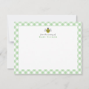 Tarjeta Pequeña Estacionamiento del Recién nacido Preppy Bumblebee
