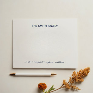 Tarjeta Pequeña Estacionamiento familiar simple de escritura azul 
