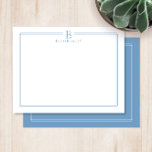 Tarjeta Pequeña Estacionamiento moderno de borde azul claro inicia<br><div class="desc">Este diseño presenta un borde doble delgado con espacio para un monograma y nombre/texto en la parte superior. Haga clic en el botón personalizar si desea ajustar los elementos de diseño y/o modificar el texto. En nuestra tienda, zazzle.com/store/doodlelulu, podrá encontrar variantes de este diseño, colores adicionales y productos de coordinación....</div>