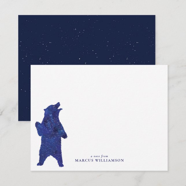 Tarjeta Pequeña Estacionamiento personal del oso azul (Anverso / Reverso)