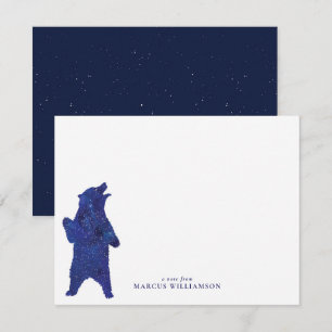 Tarjeta Pequeña Estacionamiento personal del oso azul