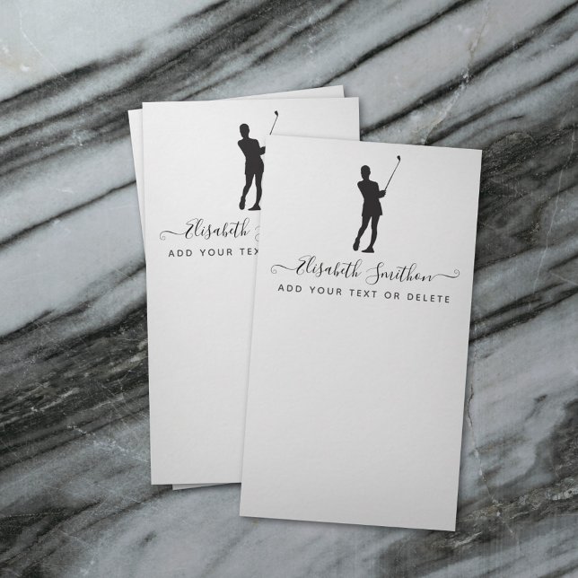Tarjeta Pequeña Estacionamiento Personal Elegante De Golf Blanco Y (Subido por el creador)