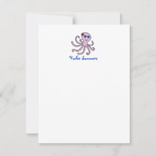 Tarjeta Pequeña Estacionamiento personal Octopus, 4,25 x 5,5