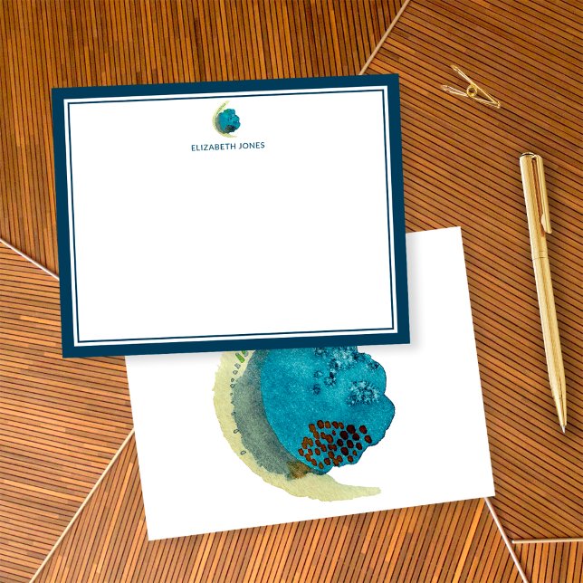 Tarjeta Pequeña Estacionamiento personalizado de acuarela abstract (Front/Back)