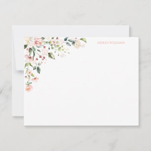 Tarjeta Pequeña Estacionamiento personalizado de acuarela floral r