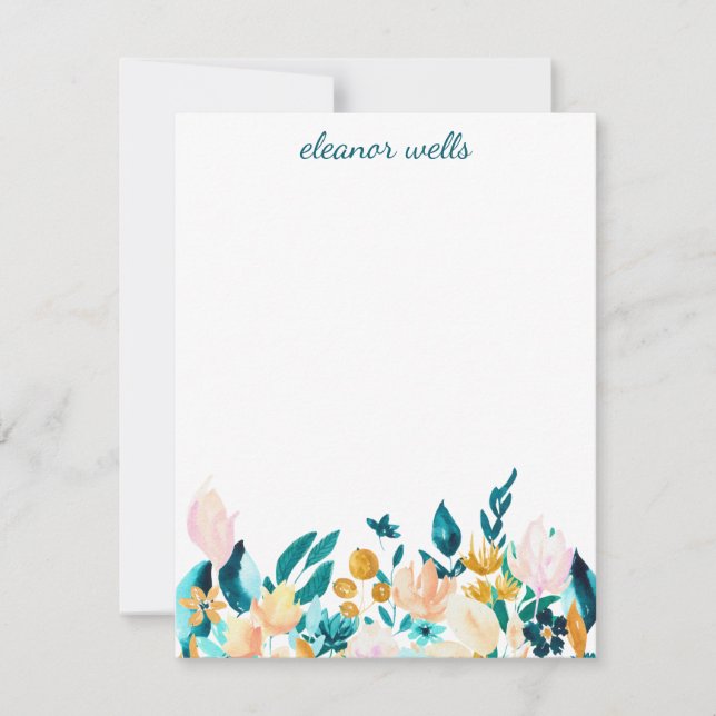 Tarjeta Pequeña Estacionamiento personalizado de color de agua vin (Anverso)