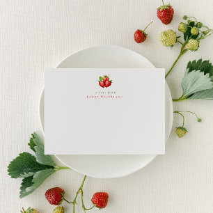 Tarjeta Pequeña Estacionamiento personalizado de fresas minimalist