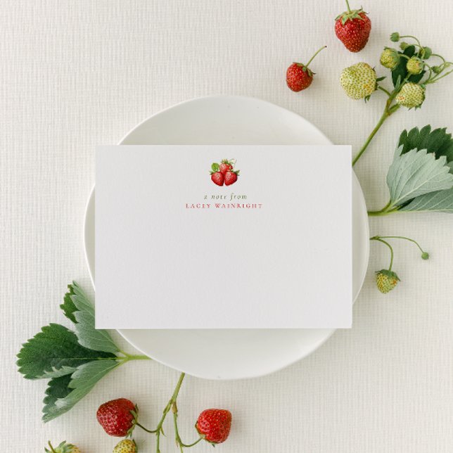 Tarjeta Pequeña Estacionamiento personalizado de fresas minimalist (Subido por el creador)