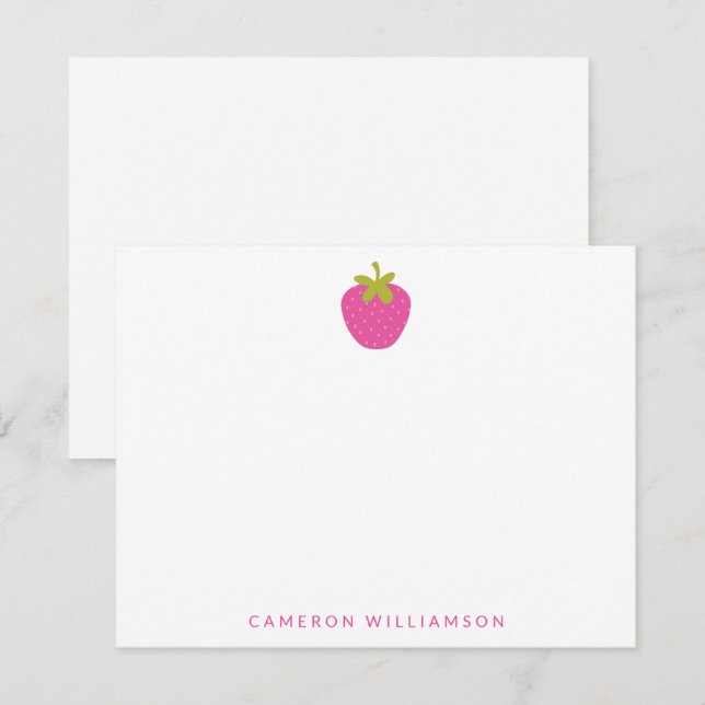Tarjeta Pequeña Estacionamiento personalizado de frutos de fresa r (Anverso / Reverso)