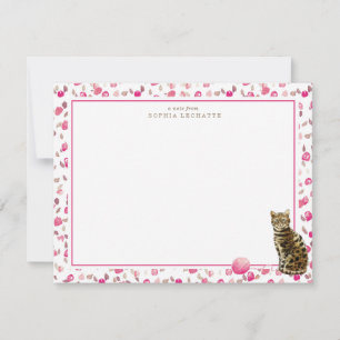 Tarjeta Pequeña Estacionamiento personalizado de gato bengalí