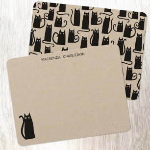 Tarjeta Pequeña Estacionamiento personalizado de gato negro