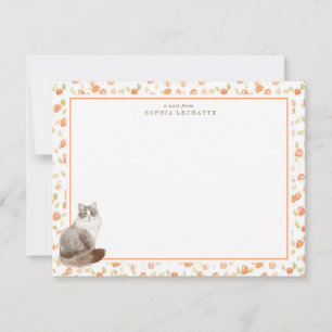 Tarjeta Pequeña Estacionamiento personalizado de gato siberiano