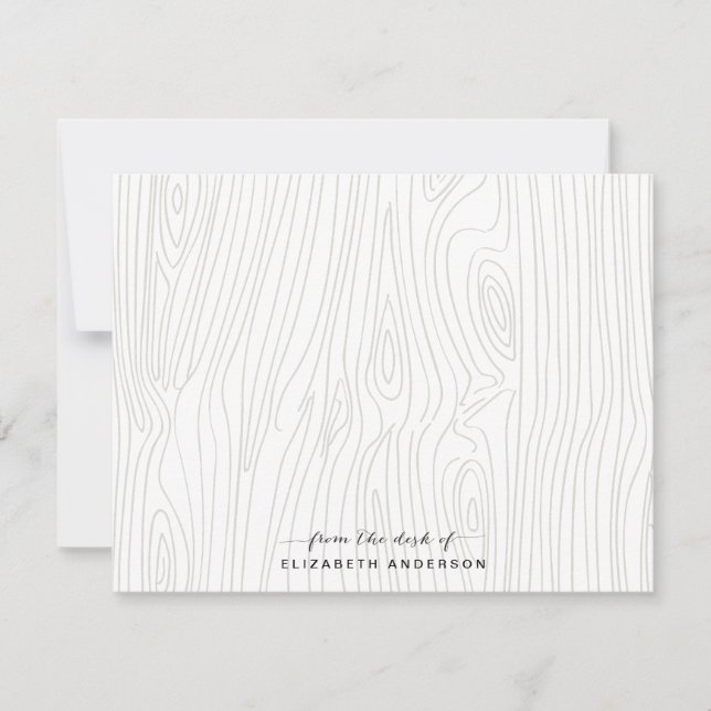 Tarjeta Pequeña Estacionamiento personalizado de grano de madera r (Anverso)