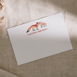 Tarjeta Pequeña Estacionamiento personalizado de Red Fox pequeño