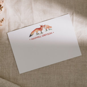 Tarjeta Pequeña Estacionamiento personalizado de Red Fox pequeño