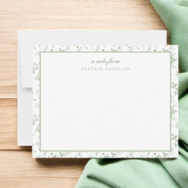 Tarjeta Pequeña Estacionamiento personalizado de Sage Green Toile