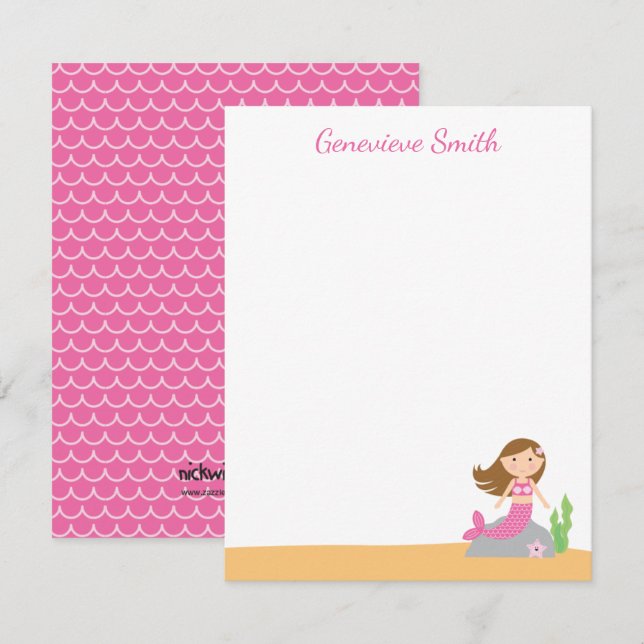 Tarjeta Pequeña Estacionamiento personalizado de Sirena (Anverso / Reverso)
