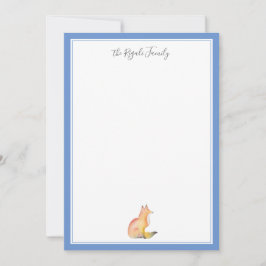 Tarjeta Pequeña Estacionamiento personalizado de Watercolor Fox